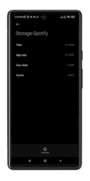 Clear App Cache and Data