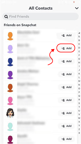 can you see someone's friends on snapchat