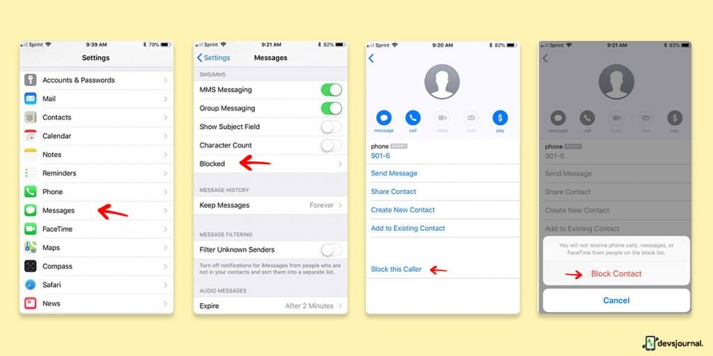 [Solved] Blocked Number Still Texting Me: iPhone - DevsJournal