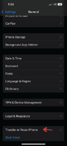 Reset Network Settings