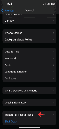 iphone internet issues reset network setting