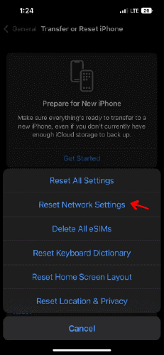 iphone internet issues reset network setting 2 