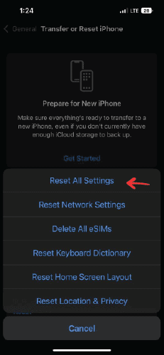 Reset iPhone 14 3 