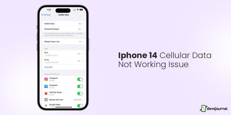 Fix: iPhone 14 Pro, Pro max Cellular Data Not Working Issue