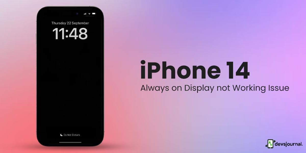 Fixed IPhone 14 Pro Pro Max Always On Display Not Working Issue Fixed IPhone 14 Pro Pro Max Always On Display Not Working Issue