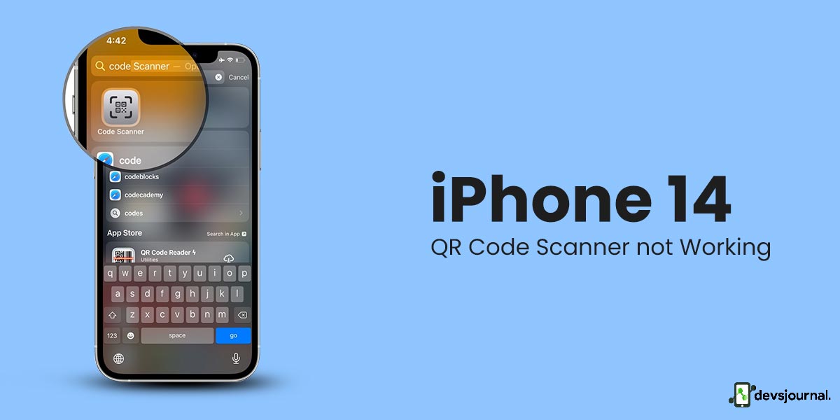 iphone 14 QR code not working