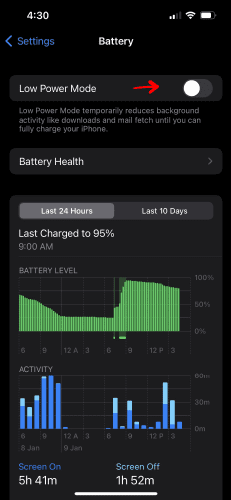 iphone battery going down fast enable low power mode 2 