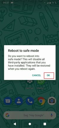 bootloop android enable safe mode 