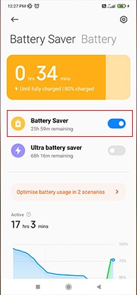 Andriod 13 notification not showing disable power saving mode 