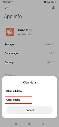 vpn not connecting android clear VPN cache 